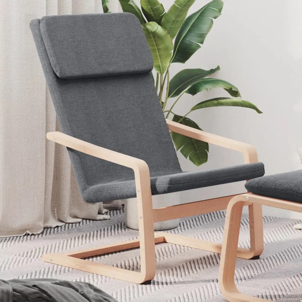 Sedia Relax Grigio Scuro İn Tessuto /