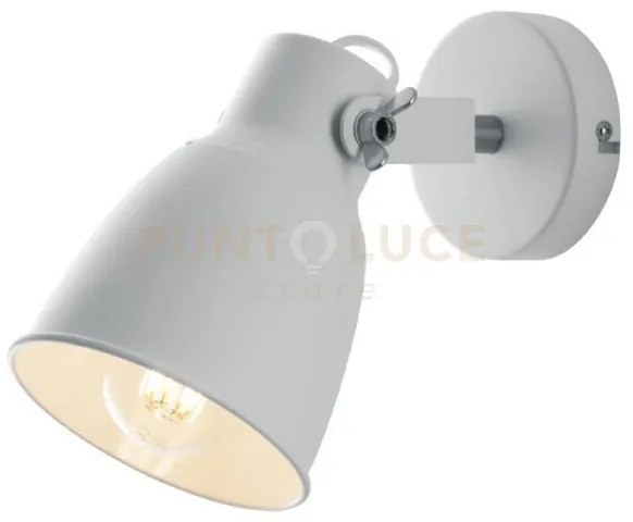 Applique a parete legend bianca e nickel 1 luce attacco e27 12,3x22...