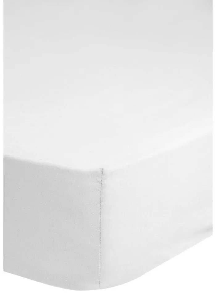 Lenzuolo di cotone sateen elasticizzato bianco, 160 x 200 cm - HIP