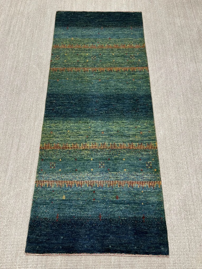 Loribaft Tappeto persiano 200 x 80 Verde (Iran) Annodato A Mano