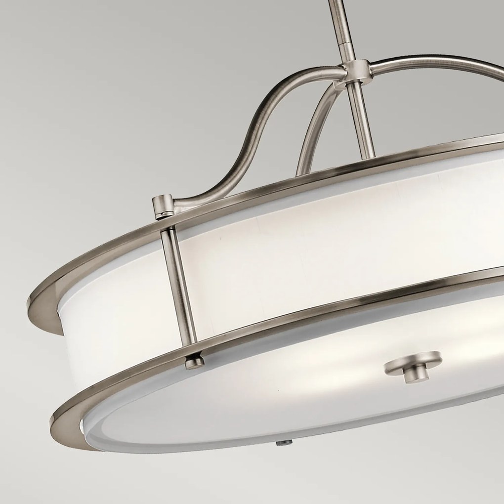 Lampadario Contemporaneo Emory Acciaio Peltro Classico 4 Luci E27