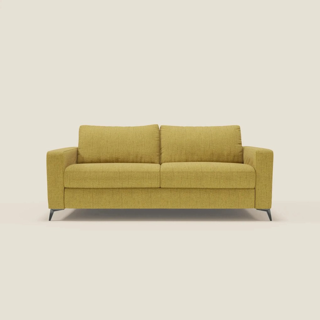 Alaya Divano letto matrimoniale dai morbidi cuscini in tessuto impermeabile T03 giallo