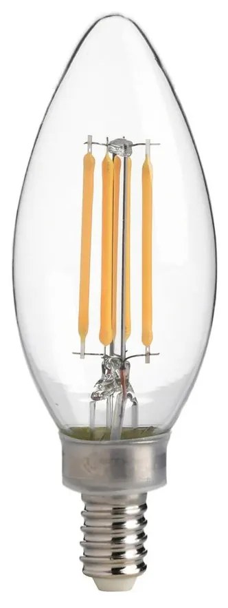 Lampada LED E14 6W a Filamento 150lm/W No Flickering - C35 Colore Bianco Naturale 4.000K