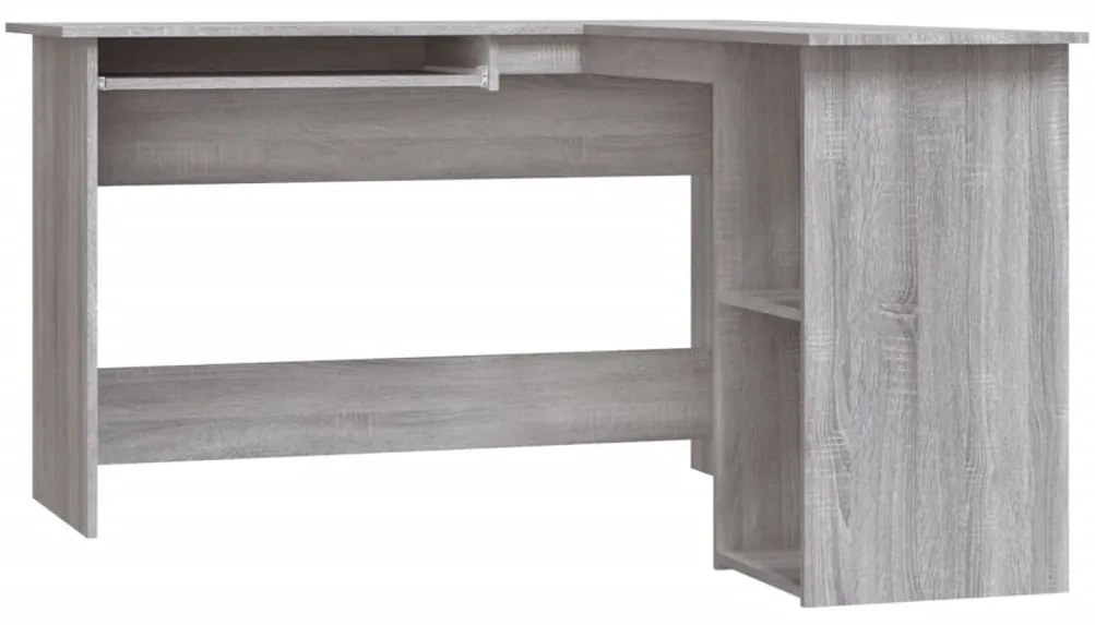 Scrivania angolare grigio sonoma 120x140x75cm legno multistrato