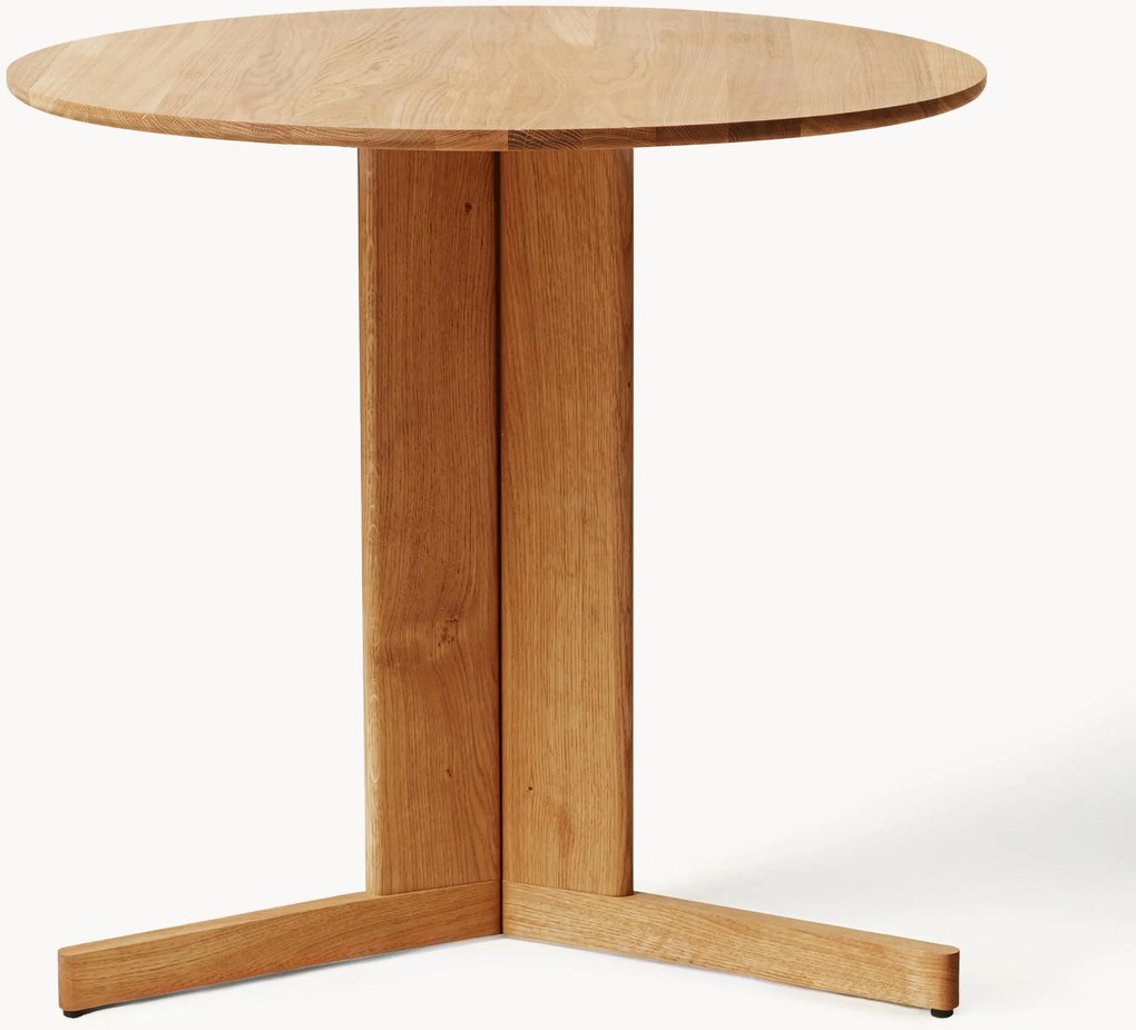 Tavolo rotondo in legno di quercia Trefoil Ø 75 cm