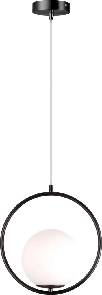 Lampada Da Soffitto Pensile Di Vetro Palla Oro Bianco Oro G110-1W BLACK WHITE