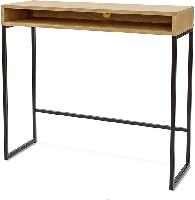 Scrivania con piano effetto rovere 35x100 cm Frame – Woodman