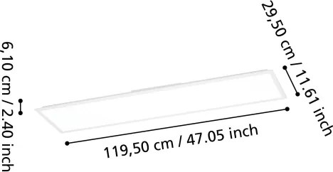 Eglo 902302-LED Pannello da soffitto dimmerabile MORADILLO-R LED/33,5W/230V 120x30cm bianco + telecomando