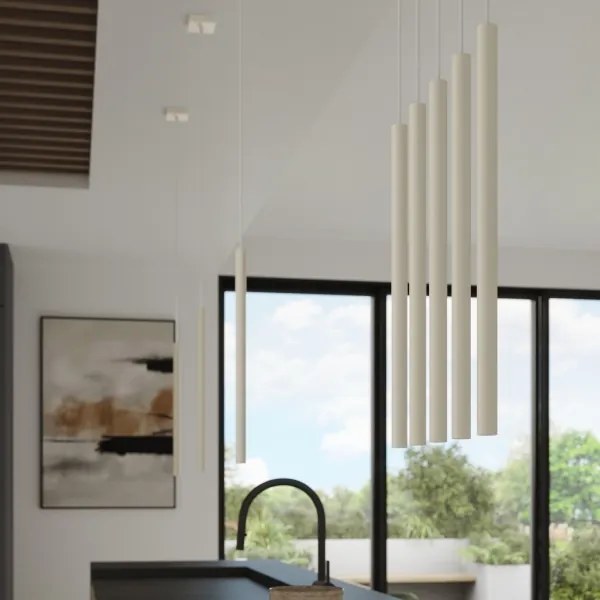 Sollux SL.1512 - Lampadario a sospensione con filo PASTELO 1xG9/8W/230V color crema