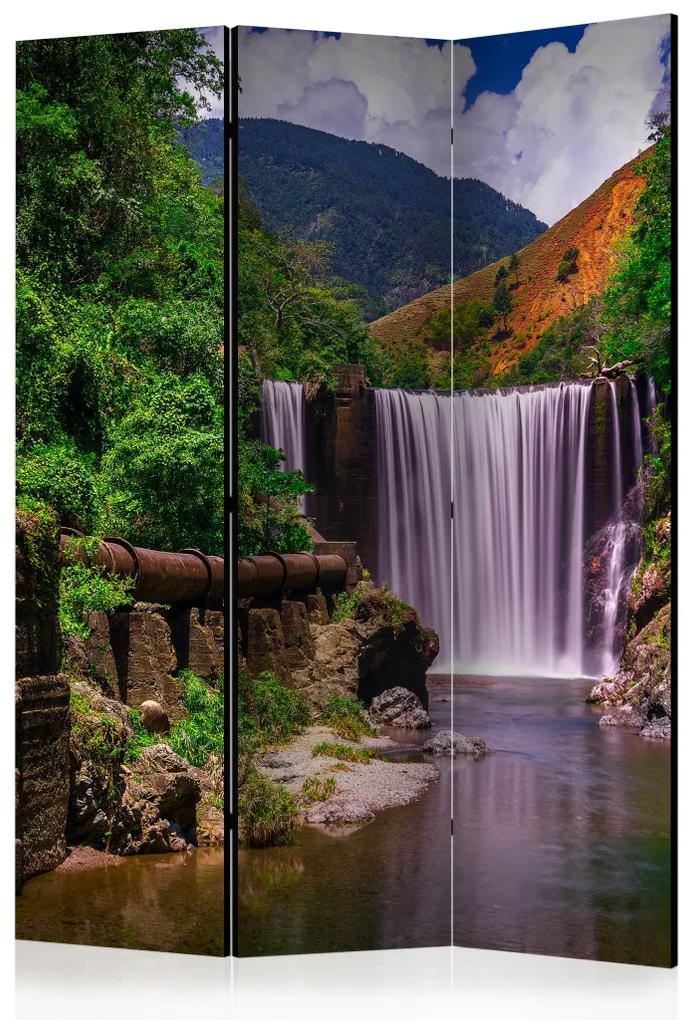 Paravento design Reggae Falls - Grande cascata tra montagne e foreste
