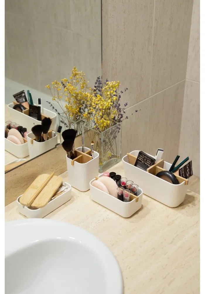 Organizzatore da bagno bianco Ecologic, 8,4 x 7,8 cm - Compactor
