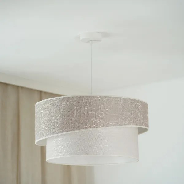 Brilagi - Lampadario a sospensione con filo DOVER SHINE 1xE27/15W/230V diametro 50 cm grigio/color crema