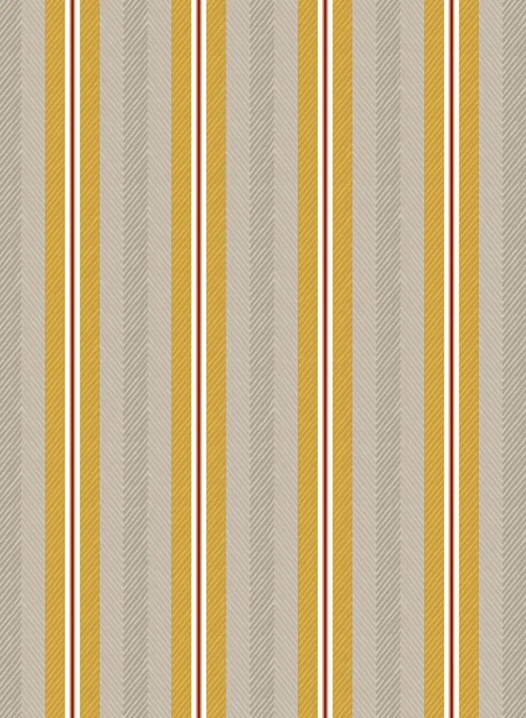 Eijffinger Carta da parati Blurred Lines - Braun/ Gelb
