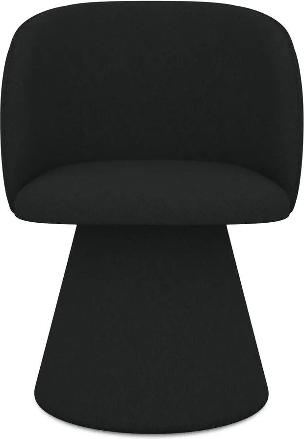 Sedia da pranzo nera in imbottito Maia – Makamii