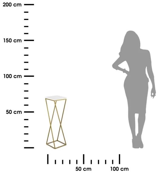 Portafiori LOFT 70x24 cm oro/bianco