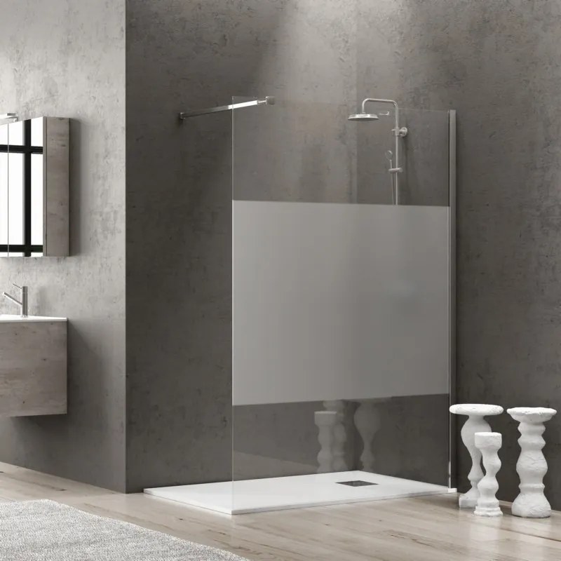 Doccia walkin 80cm vetro serigrafato altezza 185cm KW1000S - KAMALU