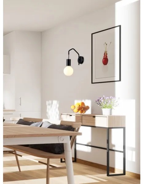 Applique BASSO 1xE27/40W/230V nero