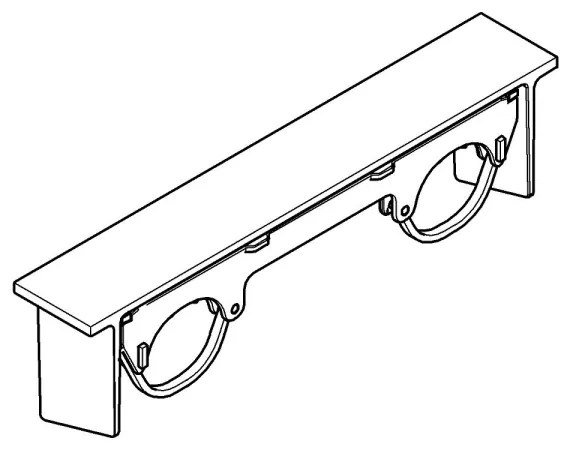 GROHE 18608001 - GROHTHERM 2000 Ripiano in cromo lucido