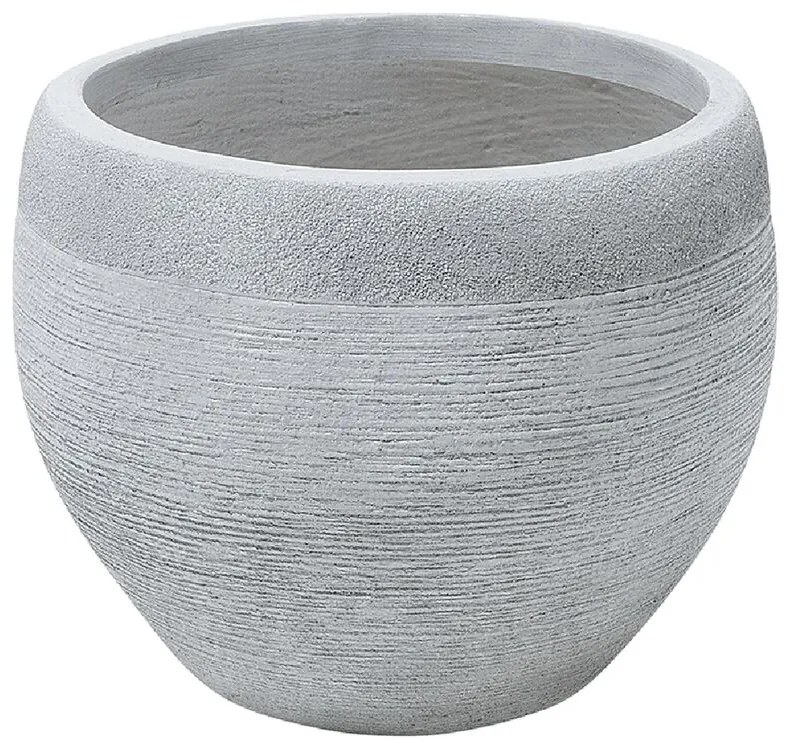 Vaso pietra bianco 38 x 38 x 30 cm ZAKROS Beliani