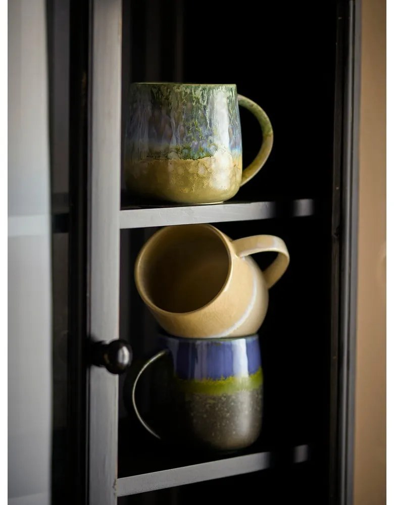 Tazze in set blu e beige in gres 3 pz 460 ml Cloe – Bloomingville