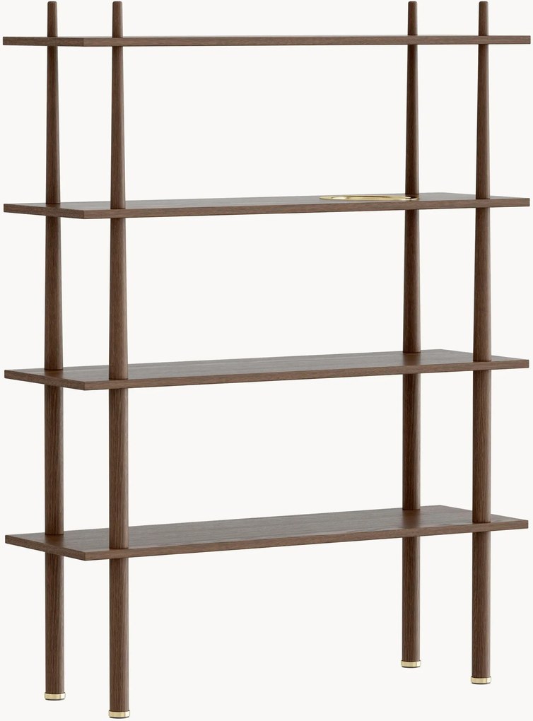 Scaffale in legno di quercia con 4 ripiani Stories