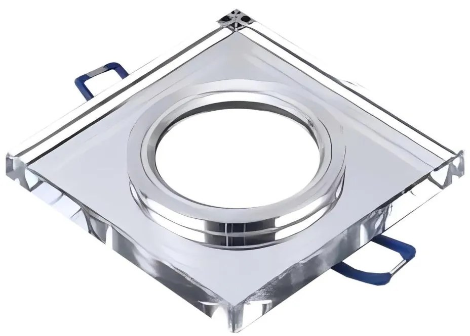 Faretto da incasso 1xGU10/MR16/10W/230V 9x9 cm cromo lucido