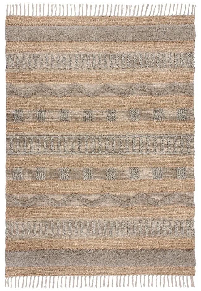 Tappeto di colore grigio chiaro e naturale 160x230 cm Medina - Flair Rugs