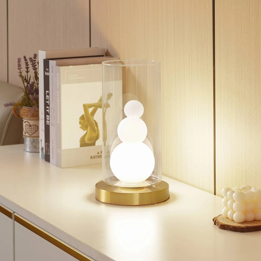 Lampada da tavolo Kupla Lindby, Chiaro / Trasparente, Soggiorno / Sala da pranzo, Vetro, Moderno, Lampada da tavolo