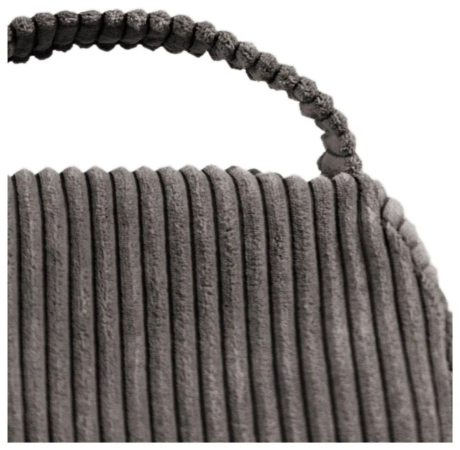 Pouf a sacco per bambini grigio chiaro con rivestimento in velluto a coste Game Amuse – SLOWDOWN