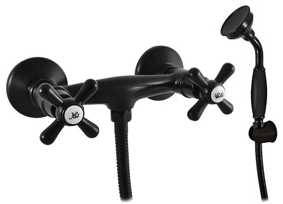 RAV Slezák MK180.5 - Set doccia con miscelatore MORAVA nero opaco