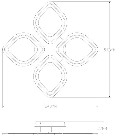 Zuma Line MS236040R-BK-Luce LED dimmerabile ILLUMIA LED/30W/230V 3000-6000K black+RC