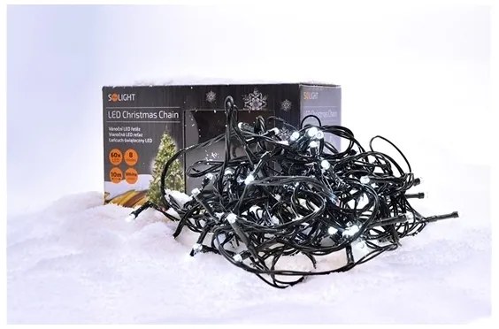 Solight1V101-W-LED Catena luminosa da esterno 100 LED/8 funzioni IP44 13 m bianco freddo