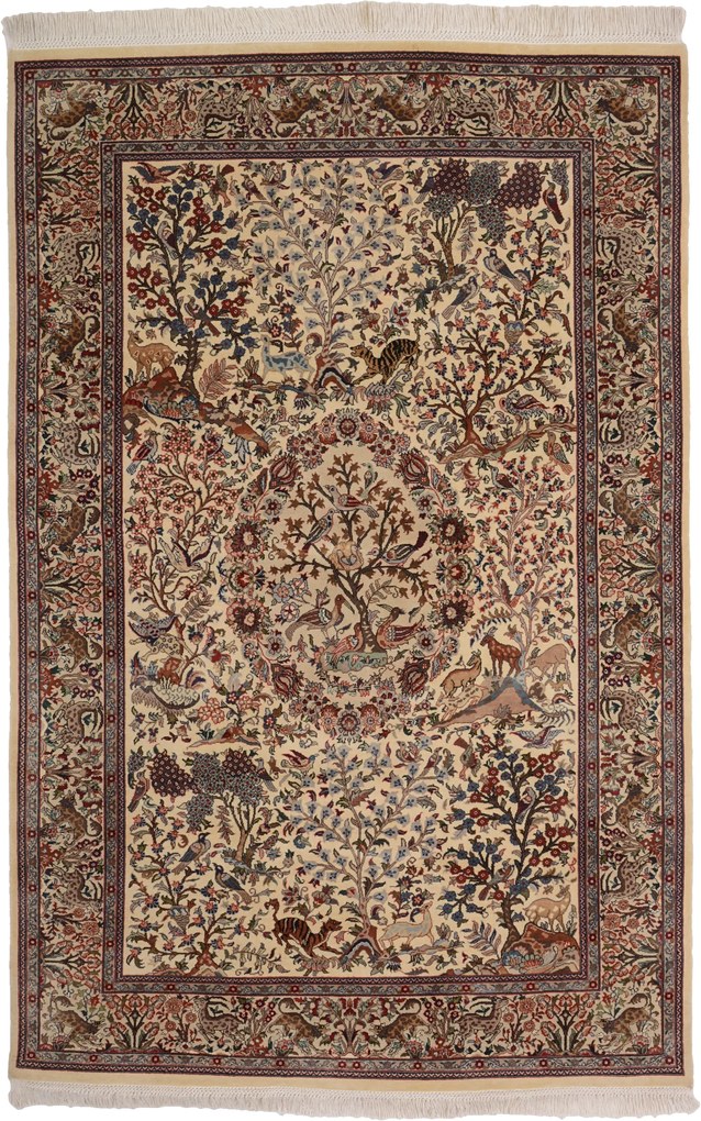 Isfahan Tappeto 140x210 (Pakistan) Annodato A Mano