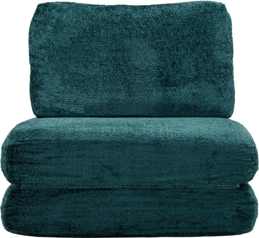 Poltrona color foglia di tè allungabile con rivestimento in bouclé Faster – Mauro Ferretti