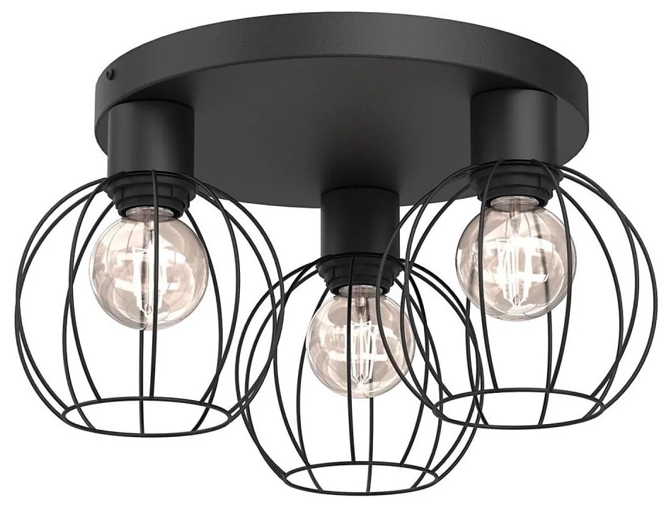 Faretto LAPS 3xE27/15W/230W nero