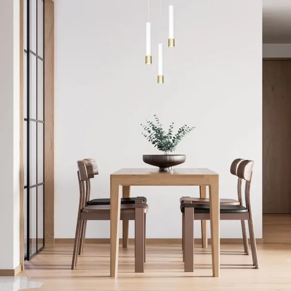 Lampadario su filo NEST 3xGU10/8W/230V bianco/dorato tondo