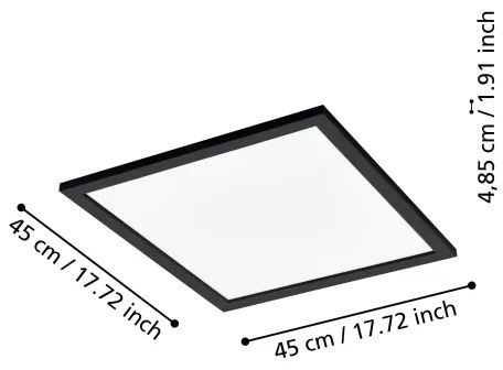 Eglo 31724 - Plafoniera LED dimmerabile SALOBRENA-Z LED/21,5W/230V nero