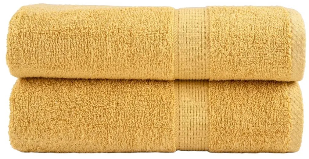 Asciugamani Da Bagno Solund 2 Pz Oro 100x150 Cm 600gsm /