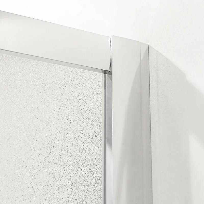 Box doccia angolare 80x100 cm Geo doppio scorrevole in cristallo opaco