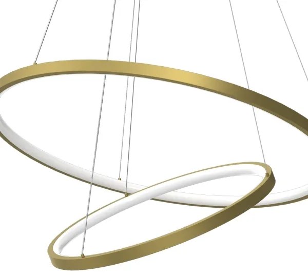 Lampadario LED a sospensione con filo HOOP LED/51W/230V diametro 60 cm 4000K oro