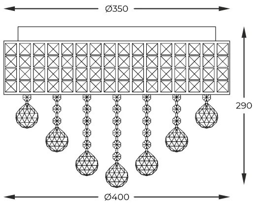 Zuma Line 19027-M - Plafoniera CAPRI 6xG9/25W/230V cromo
