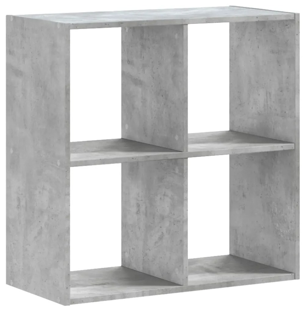 Libreria grigio cemento 68,5x32x68,5 cm in legno multistrato