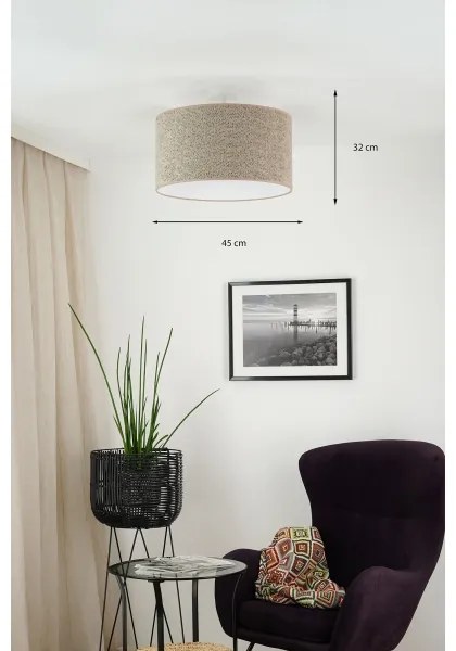 Brilagi - Lampadario a sospensione con filo BOUCLE ROLLER 1xE27/15W/230V diametro 45 cm marrone