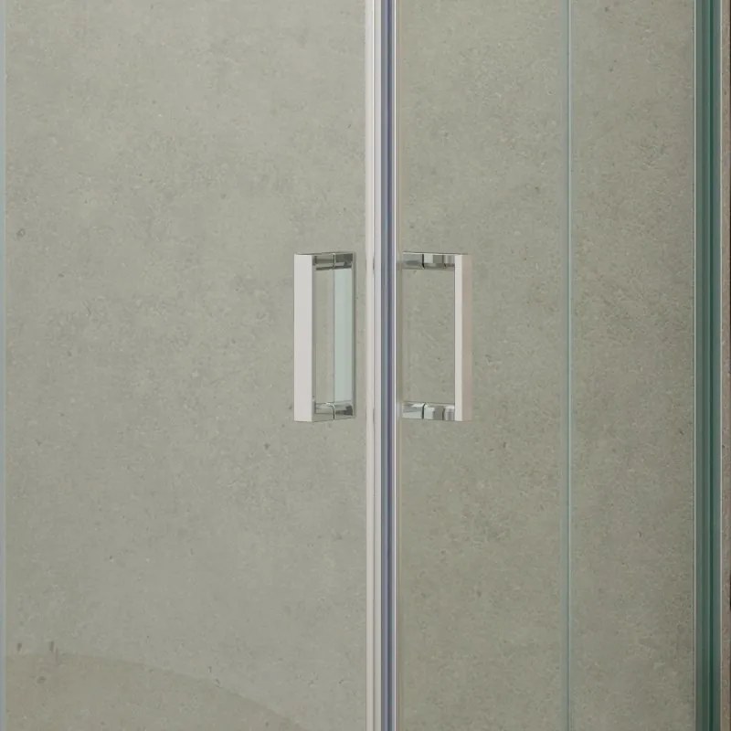 Box doccia dimensioni 140x80 vetro trasparente altezza 180cm K410 - KAMALU