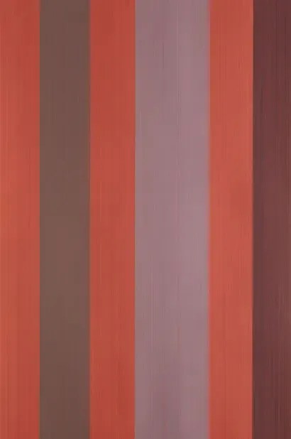 Farrow & Ball Carta da parati Chromatic Stripe - Picture Gallery Red/ Mahogany/ Brassica/ Middleton Pink
