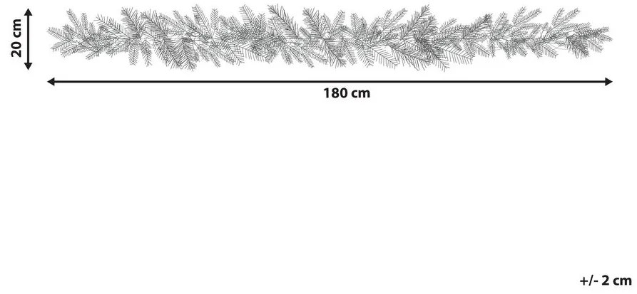 Festone natalizio innevato LED 180 cm SUNDO Beliani