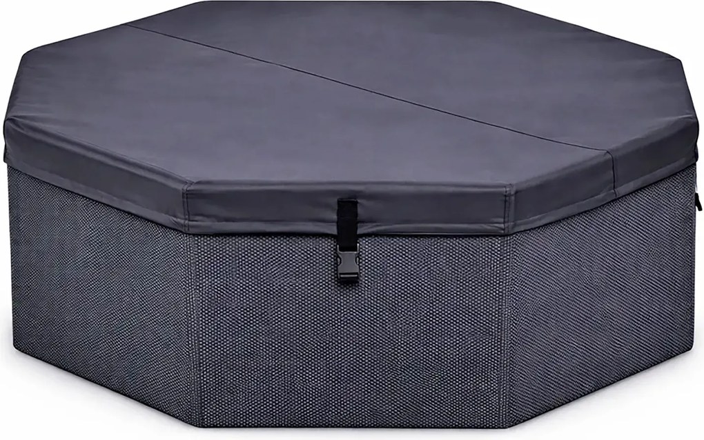 Vasca Idromassaggio Piscina Spa Semirigida Ottavia 4 Adulti 2 Bambini 1000 L 193x193x70 cm in PVC Grigio...