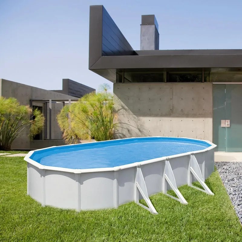 Piscina fuori terra rigida GRE Fiji bianco L int 7.3 x 3.75 m