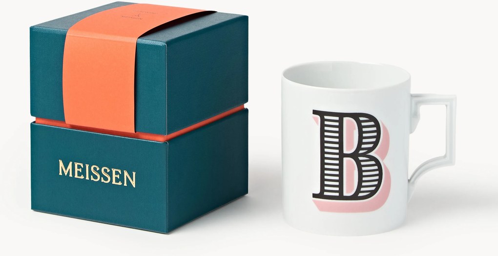 Westwing x MEISSEN, Tazza fatta a mano con motivo decorativo Initials