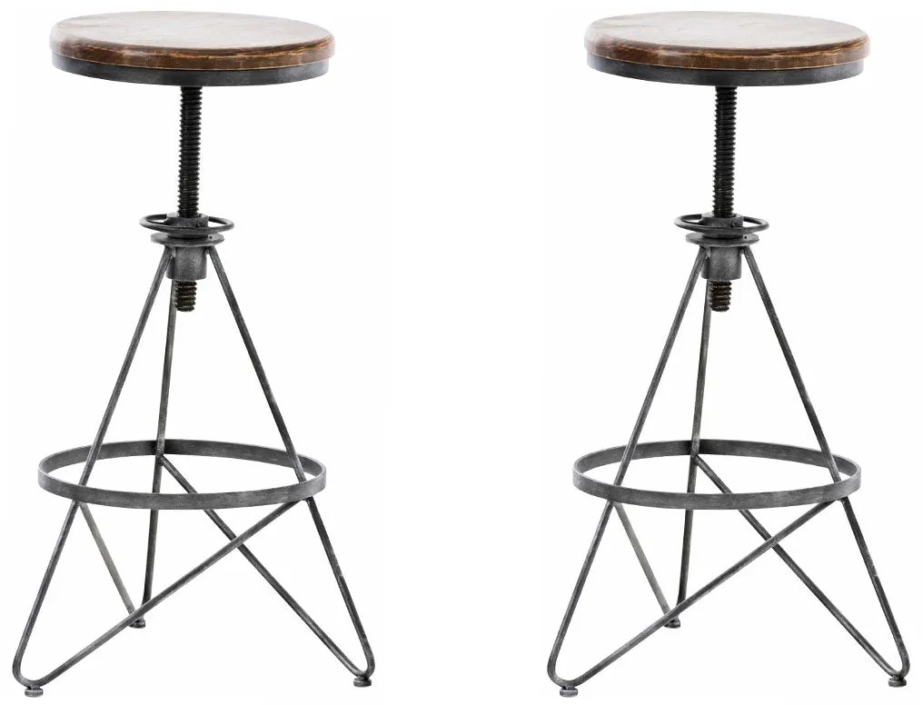 Set Di 2 Sgabelli Industriali Karla / Silber